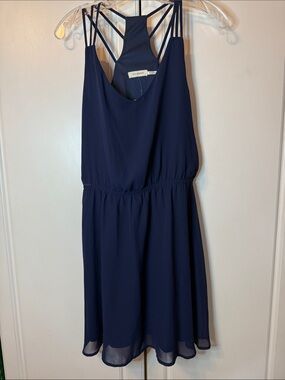 Blu Pepper Navy Strappy Sundress Racerback New with Tags